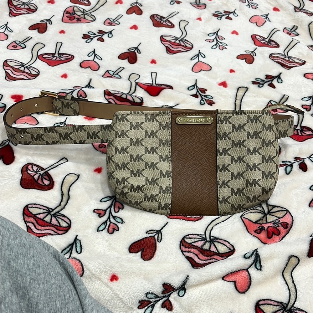 Michael Kors Brown Logo Belt Bag